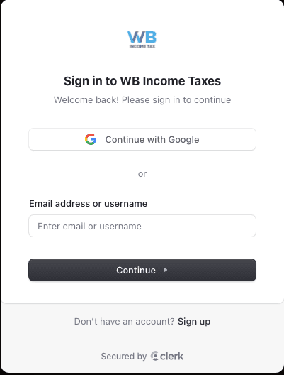 Email login